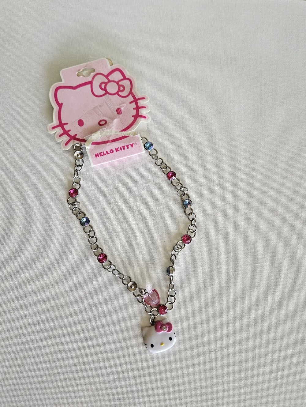 Hello Kitty Chocker Necklace Gems Silver